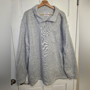 Old Navy 3 Quartee Zip-Up Sweater- Men's Big & Tall Size 3XLT Gray